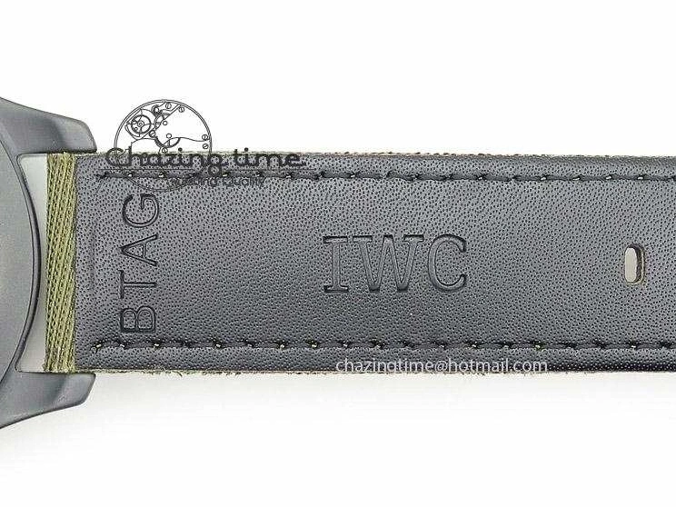 MIROTIME 0309 Big Pilot Top Gun Miramar PVD Plated Titanium on Green Nylon Strap A23J Refined 7398